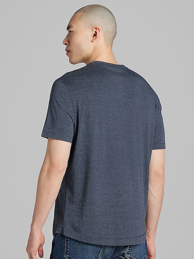 Joseph Abboud Modern Fit Burnout Henley Shirt