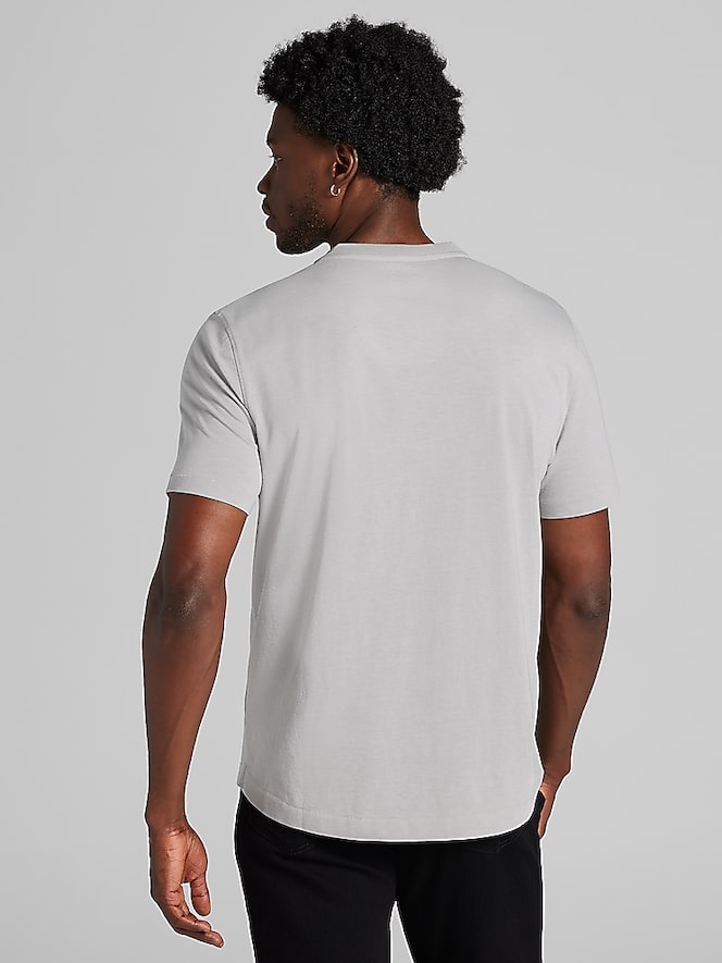 Joseph Abboud Modern Fit Burnout Henley Shirt