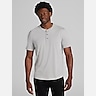 Joseph Abboud Modern Fit Burnout Henley Shirt