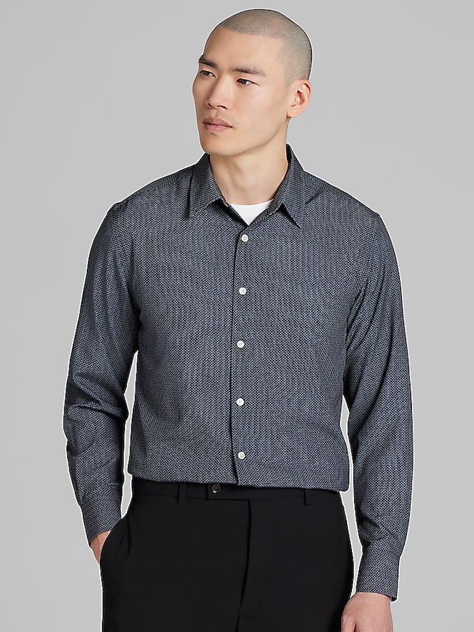 Awearness Kenneth Cole Slim Fit 4-Way Stretch Button Up Shirt
