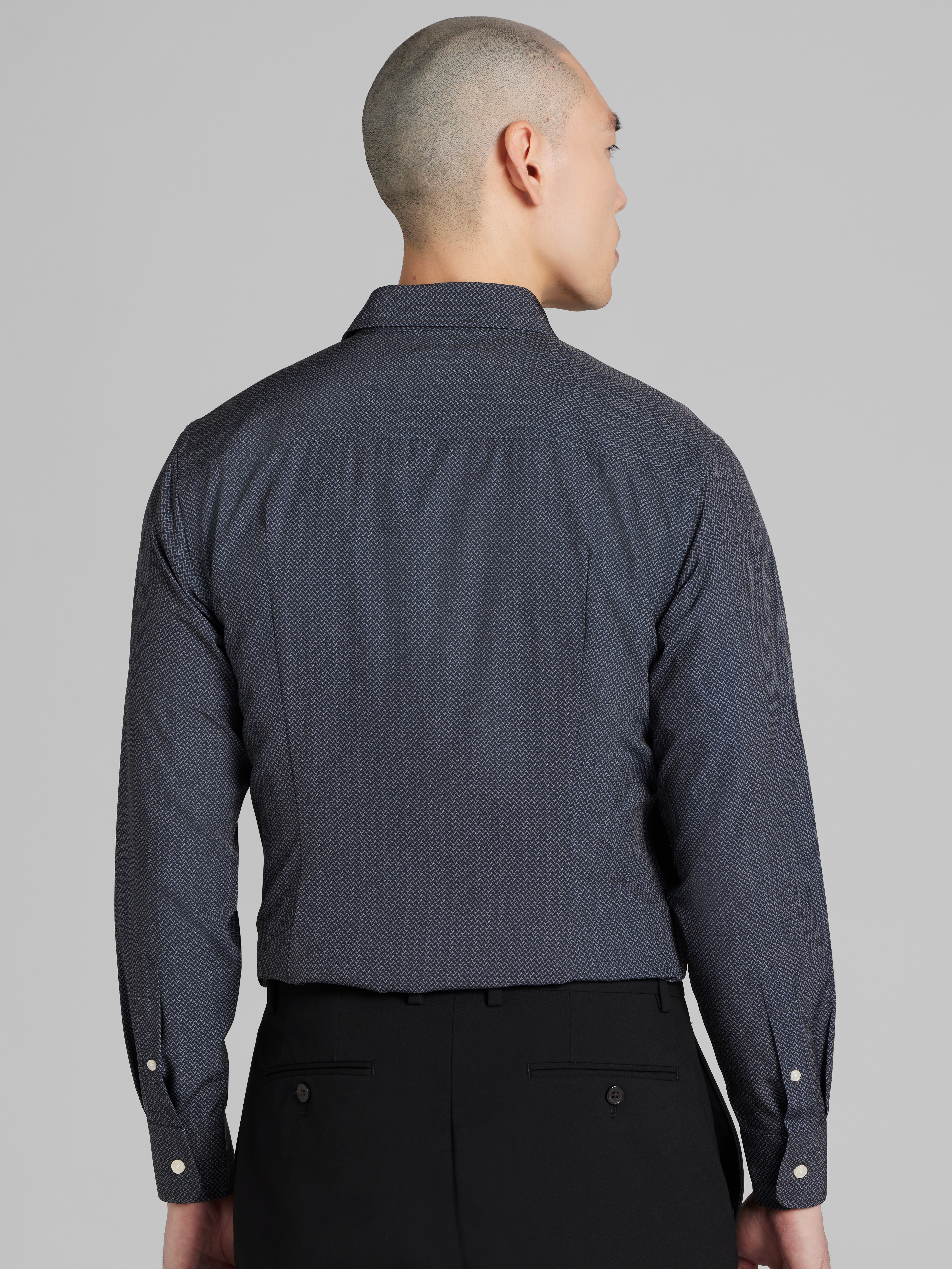 Slim Fit 4-Way Stretch Button Up Shirt