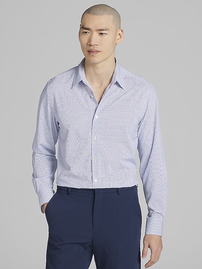 Awearness Kenneth Cole Slim Fit 4-Way Stretch Button Up Shirt