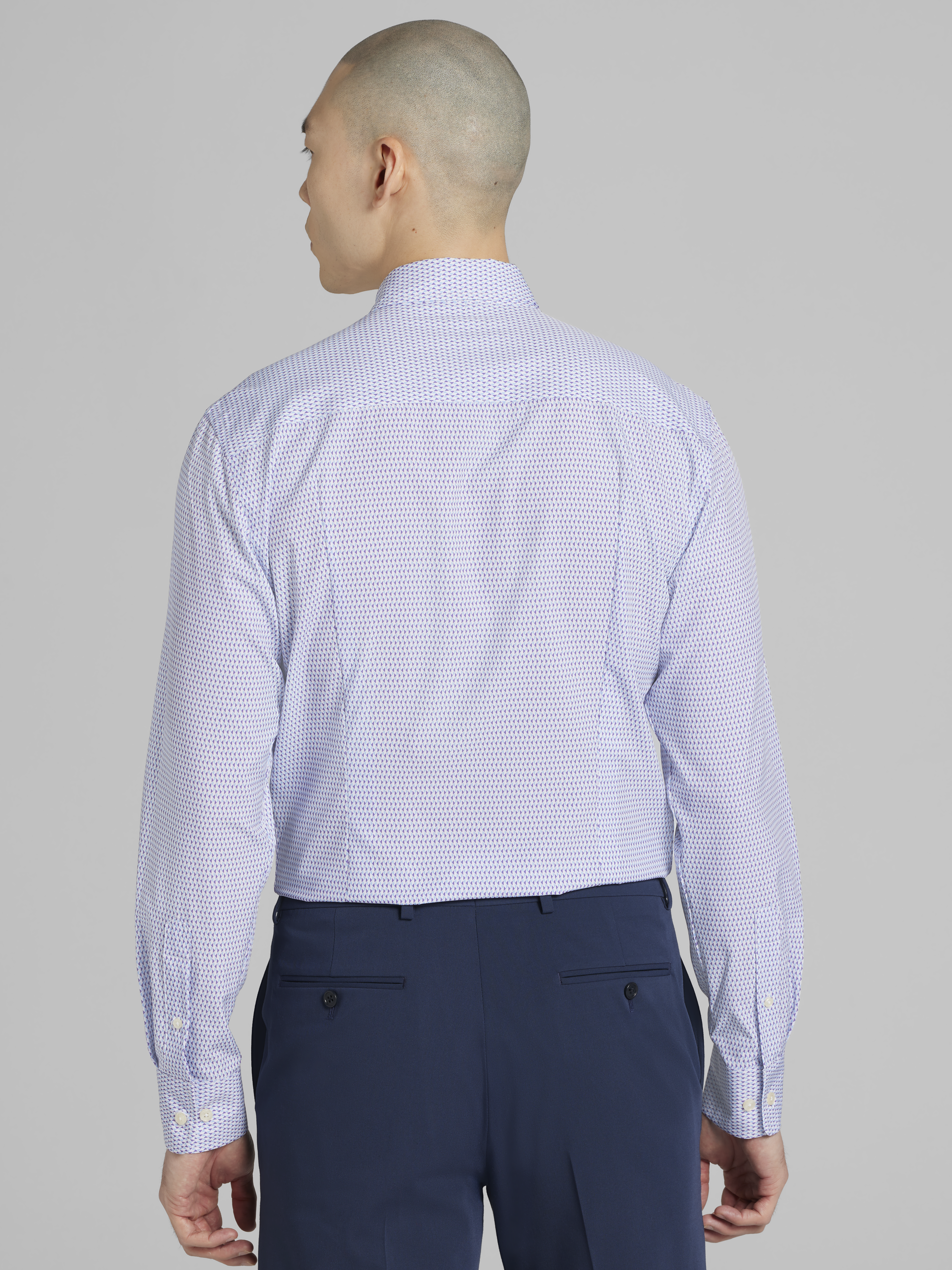 Slim Fit 4-Way Stretch Button Up Shirt