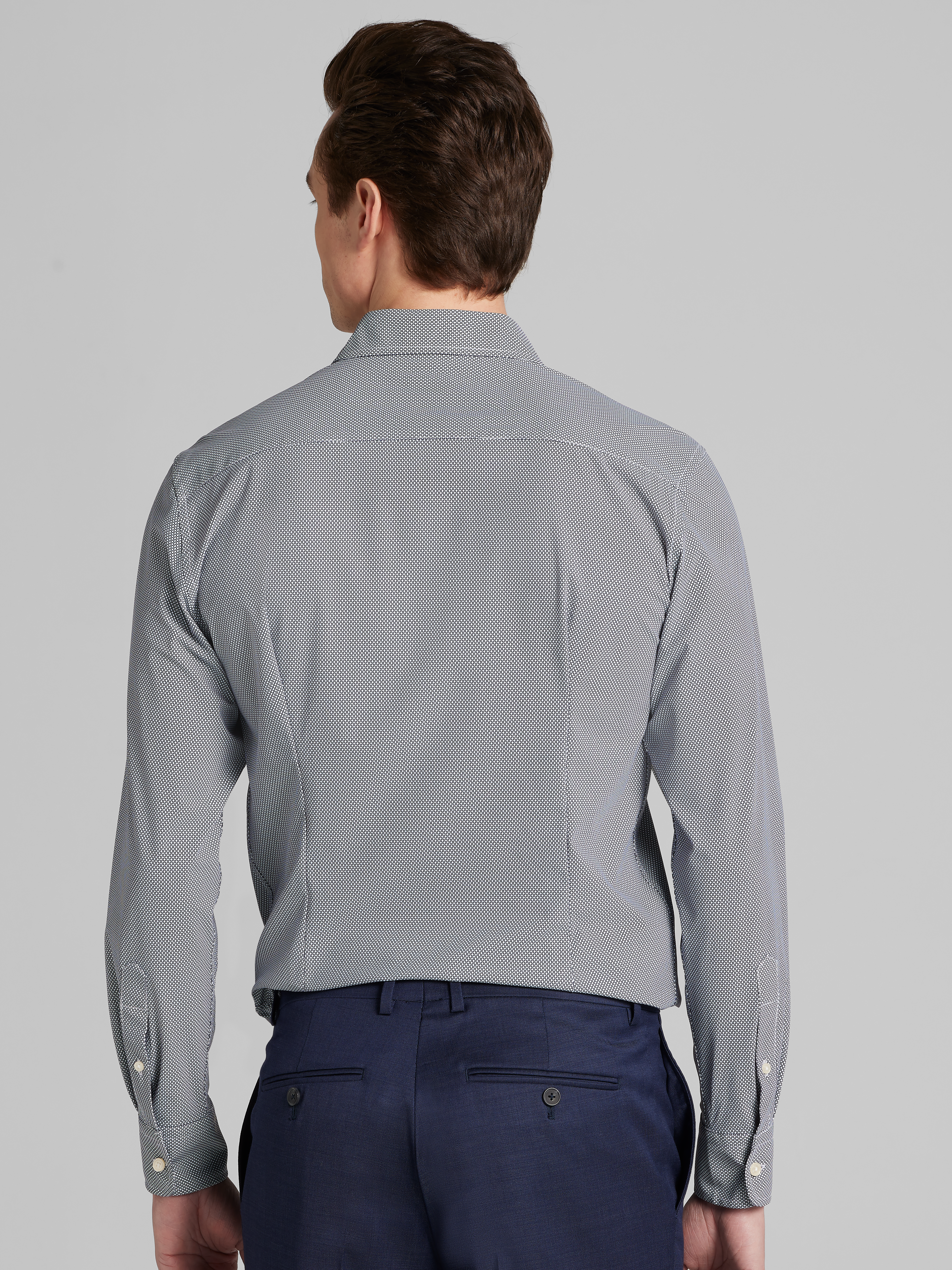 Slim Fit 4-Way Stretch Button Up Shirt