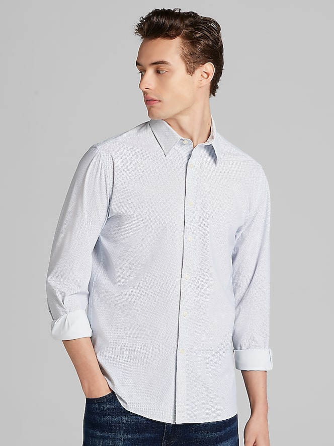 Awearness Kenneth Cole Slim Fit 4-Way Stretch Button Up Shirt