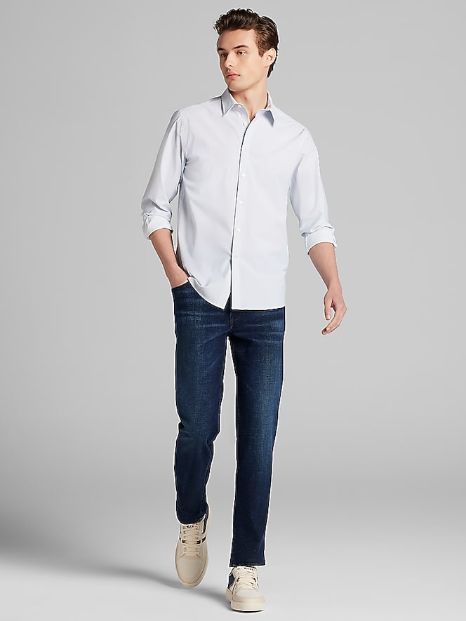 Awearness Kenneth Cole Slim Fit 4-Way Stretch Button Up Shirt