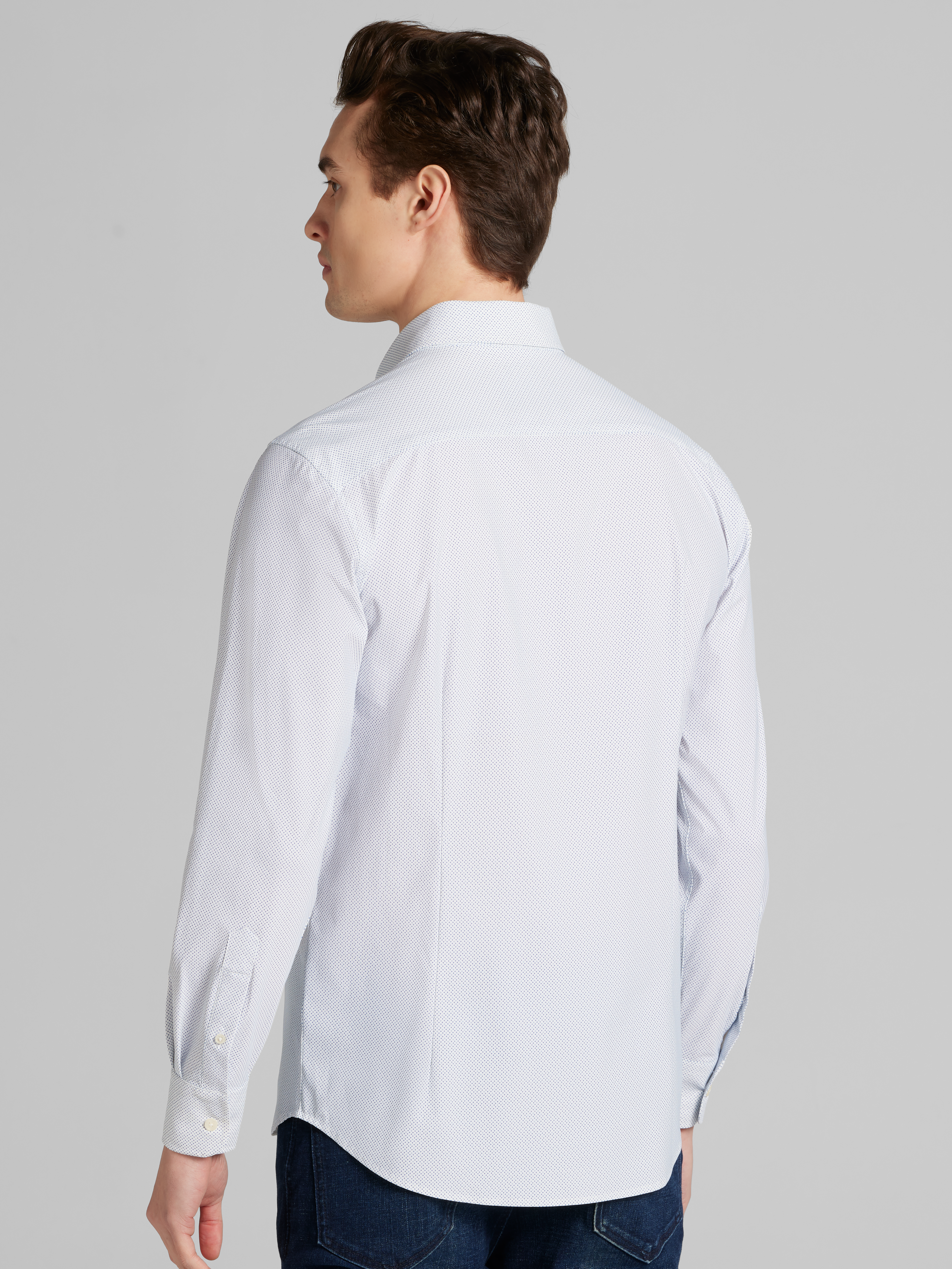 Slim Fit 4-Way Stretch Button Up Shirt