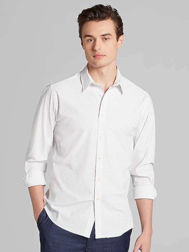 Awearness Kenneth Cole Slim Fit 4-Way Stretch Button Up Shirt