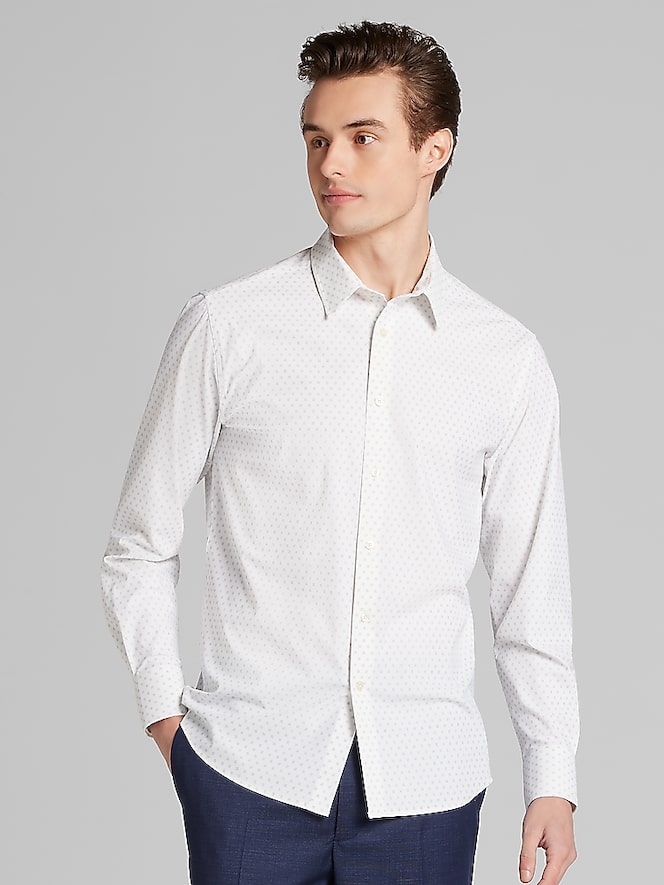 Awearness Kenneth Cole Slim Fit 4-Way Stretch Button Up Shirt
