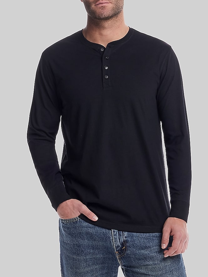 Weatherproof Vintage Classic Fit Brushed Jersey Henley