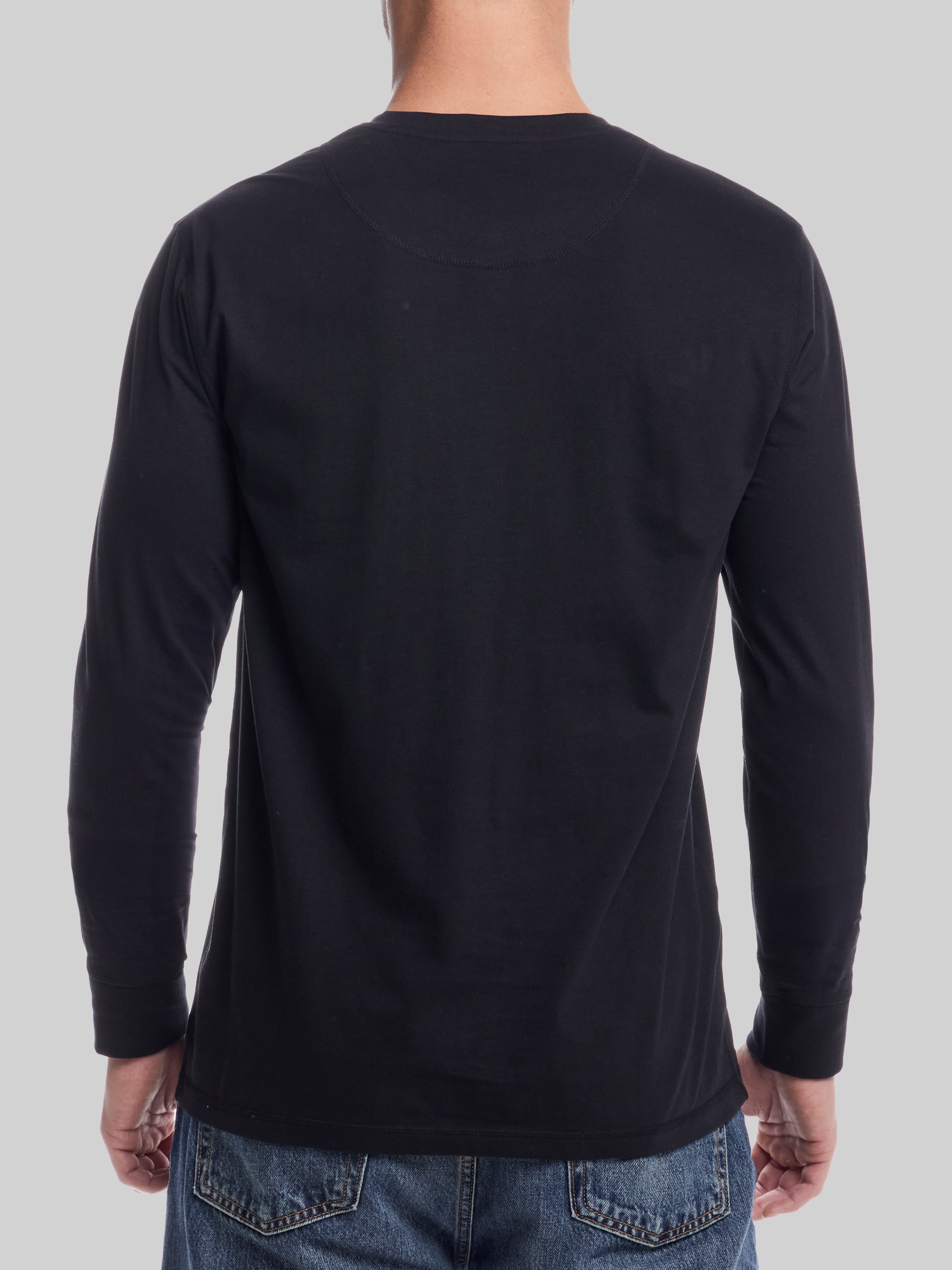 Classic Fit Brushed Jersey Henley