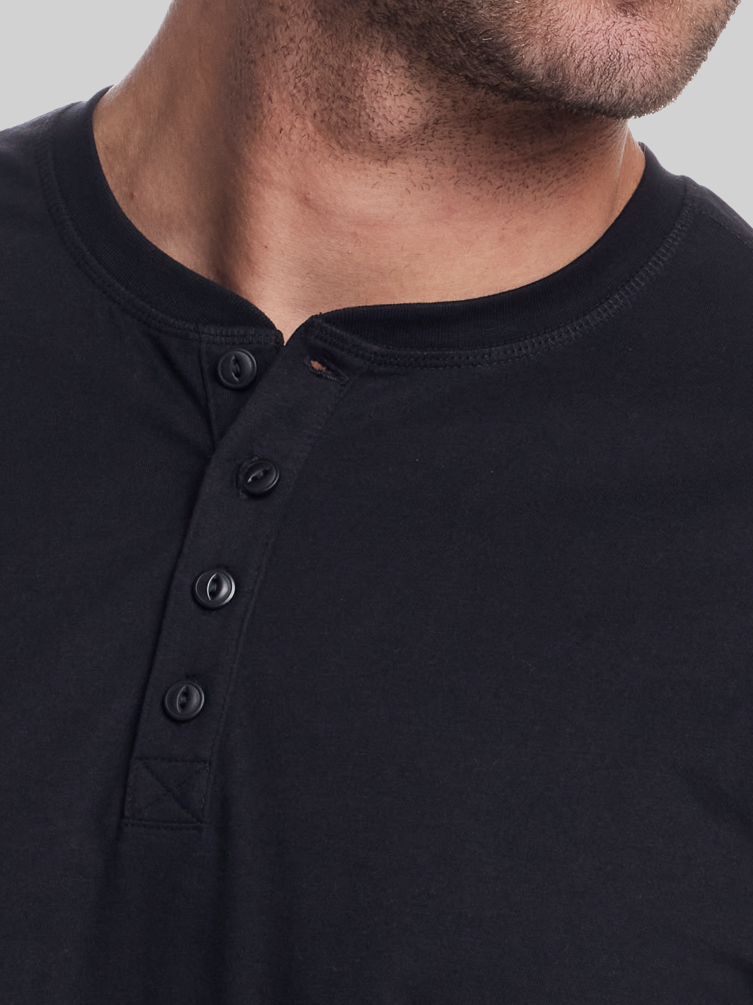Classic Fit Brushed Jersey Henley