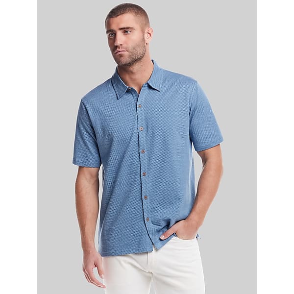 Weatherproof Vintage Men's Classic Fit Button Up Shirt Dark Blue - Size: Medium TMW6BLA20026