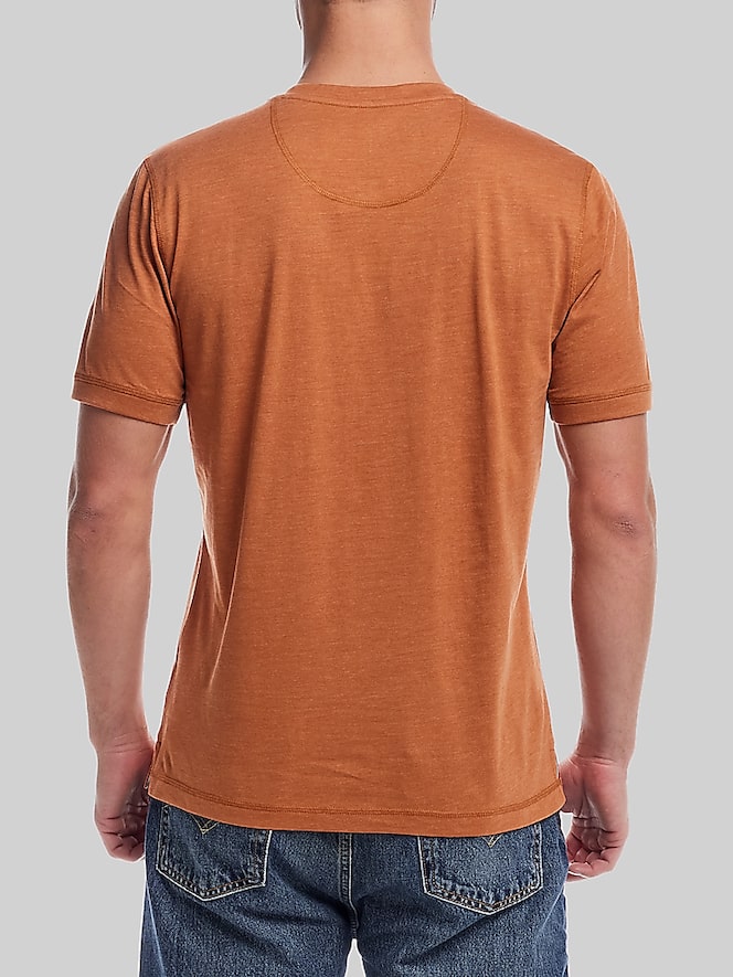 Weatherproof Vintage Classic Fit Short Sleeve Sueded Jersey Henley