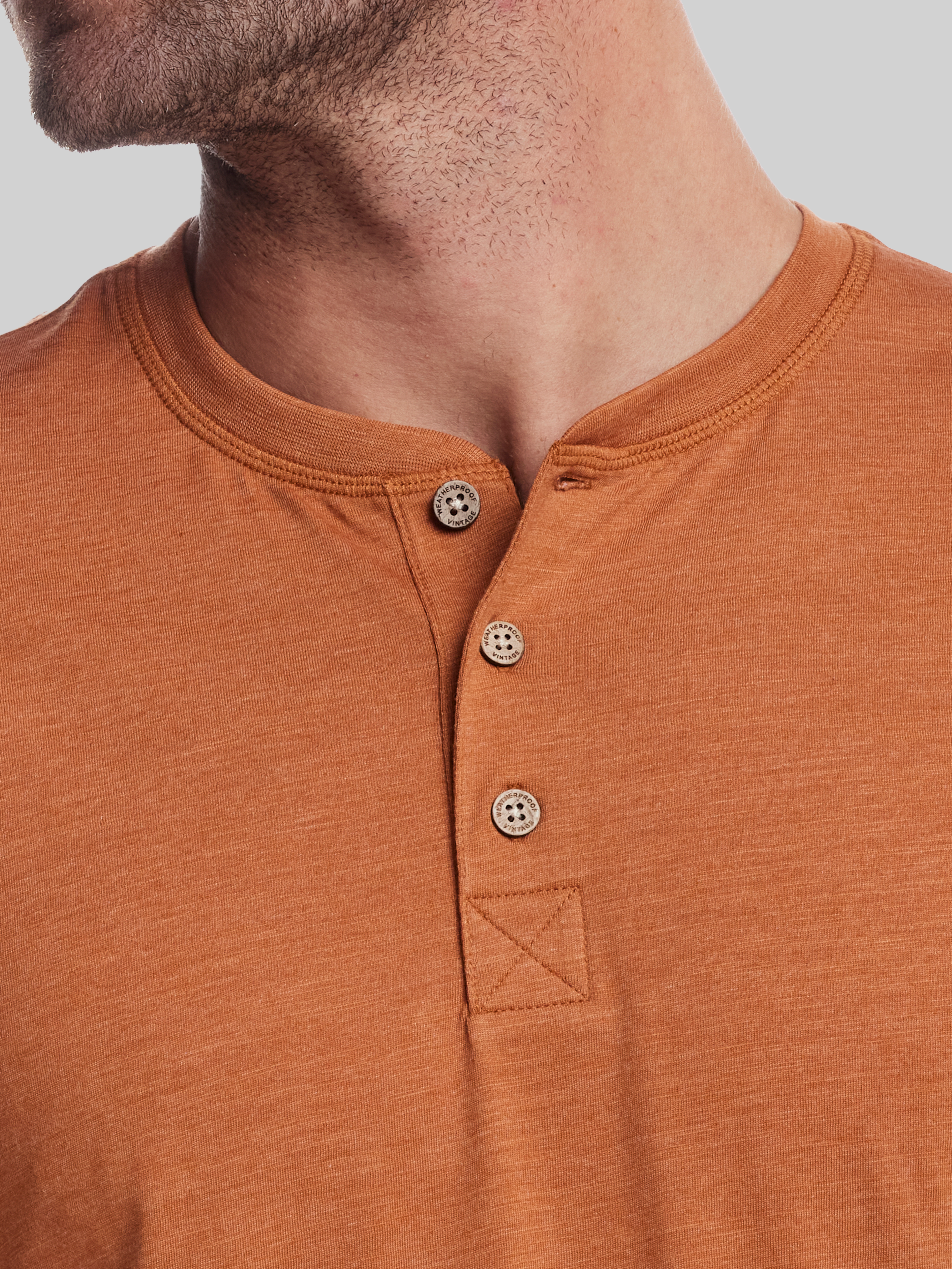 Classic Fit Short Sleeve Sueded Jersey Henley