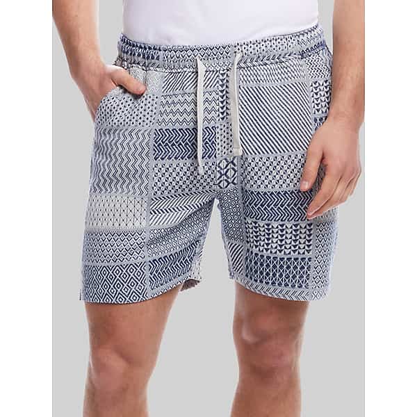Weatherproof Vintage Men's Classic Fit Jacquard Short Navy And Cream - Size: Small TMW6BLG10030