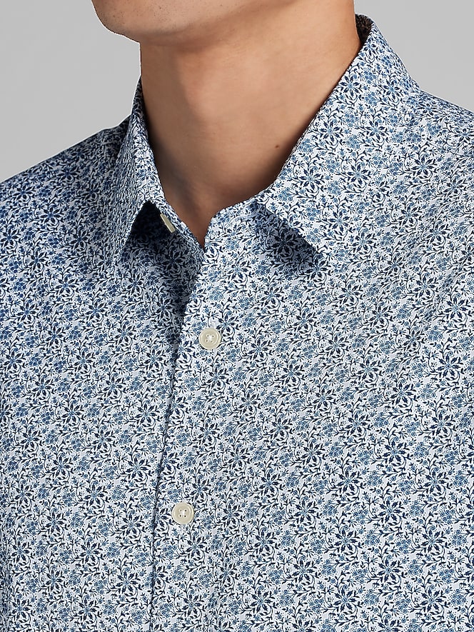 Awearness Kenneth Cole Slim Fit 4-Way Stretch Button Up Shirt