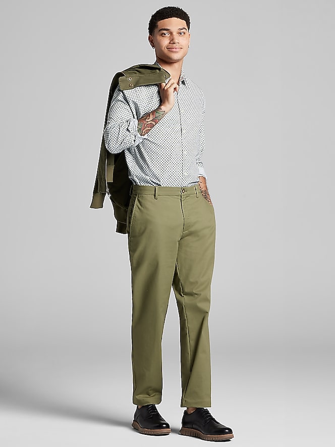 Awearness Kenneth Cole Slim Fit 4-Way Stretch Button Up Shirt