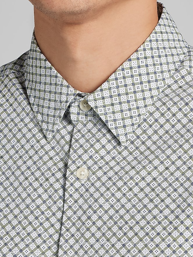 Awearness Kenneth Cole Slim Fit 4-Way Stretch Button Up Shirt