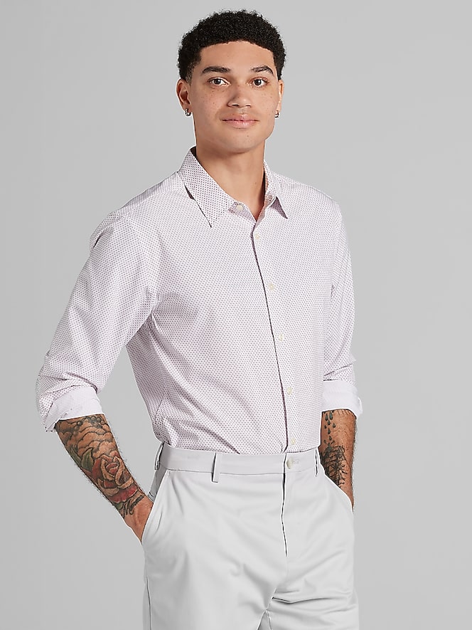 Awearness Kenneth Cole Slim Fit 4-Way Stretch Button Up Shirt