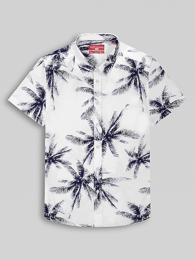 Report Collection Modern Fit 4-Way Stetch Button Up Shirt