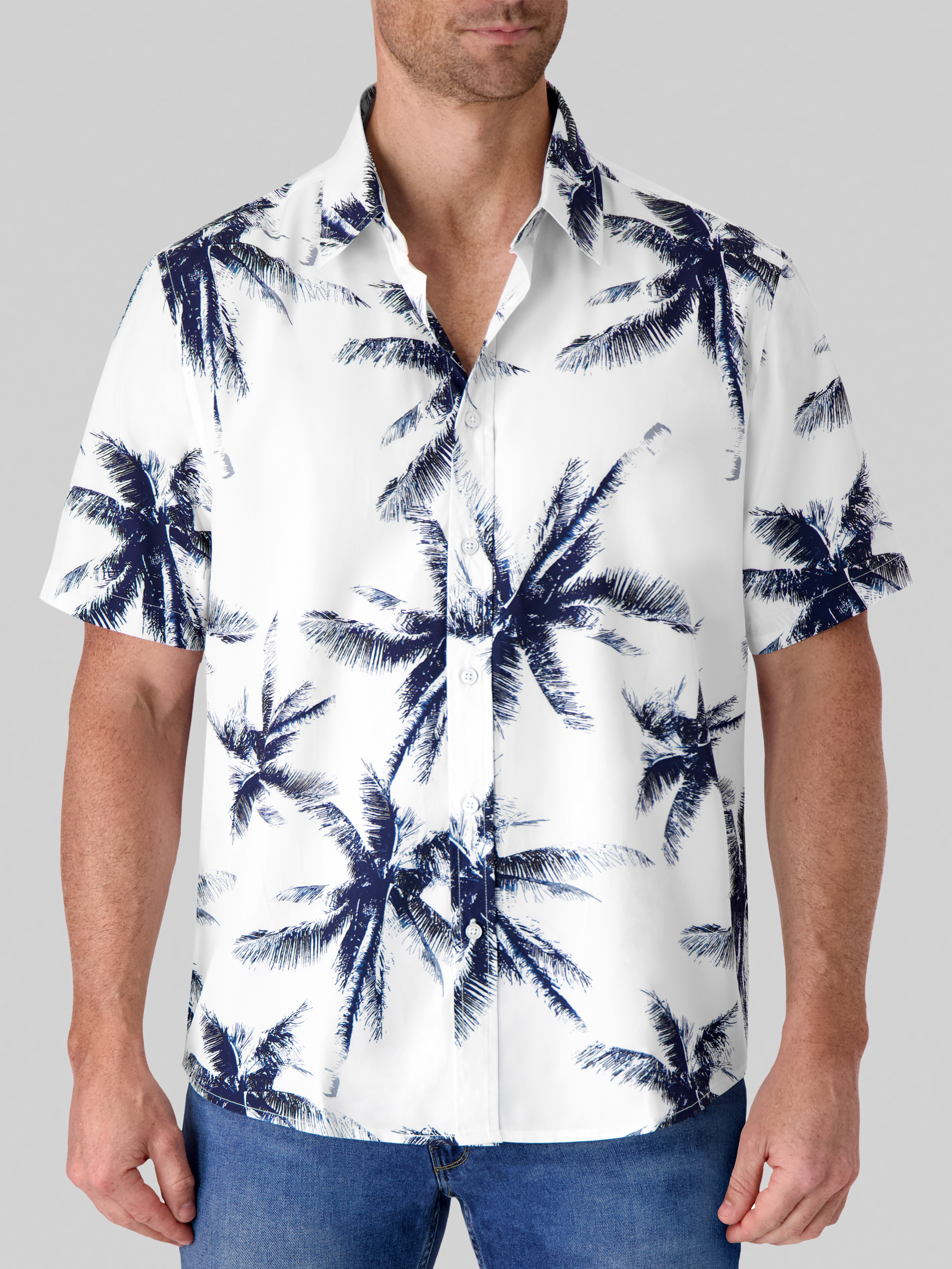 Modern Fit 4-Way Stetch Button Up Shirt