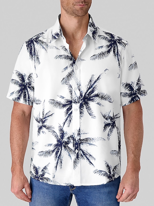Report Collection Men's Modern Fit 4-Way Stetch Button Up Shirt , White