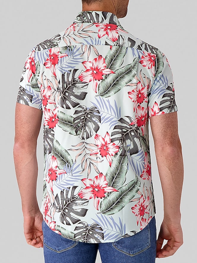 Report Collection Modern Fit 4-Way Stretch Button Up Shirt