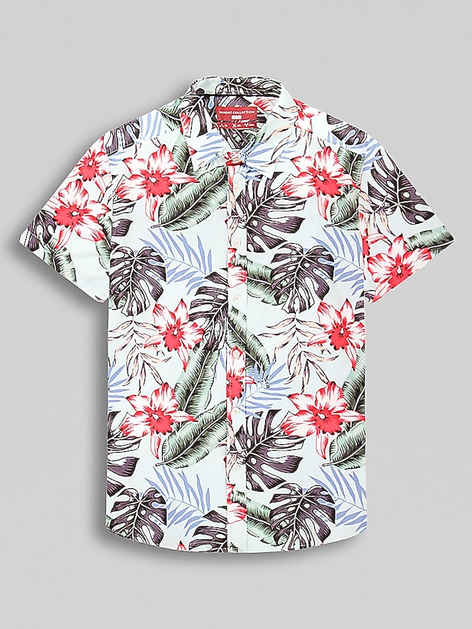 Report Collection Modern Fit 4-Way Stretch Button Up Shirt