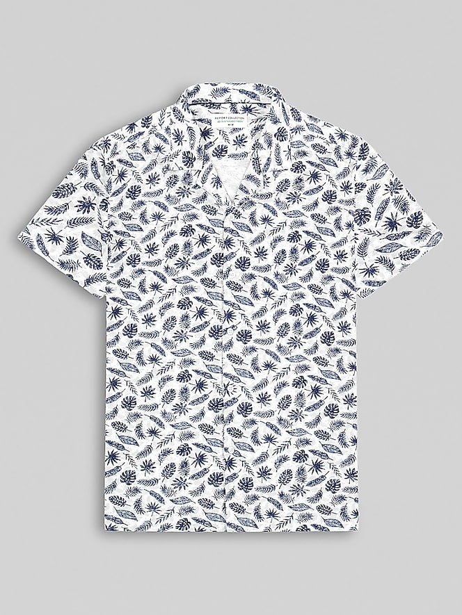 Report Collection Modern Fit Cotton Camp Shirt