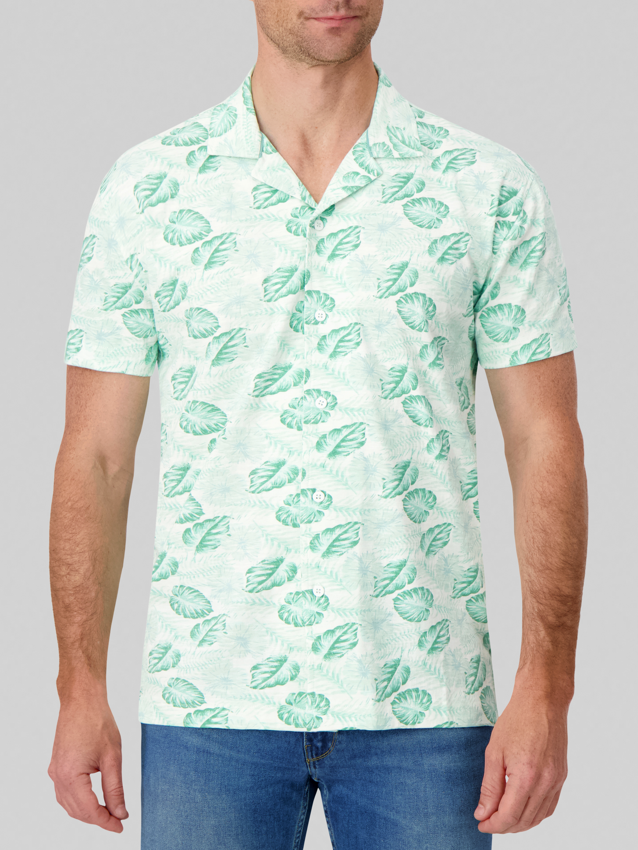 Modern Fit Fern Short Sleeve Camp Shirt