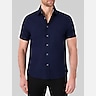 Report Collection Modern Fit Linen Blend Button Up Shirt