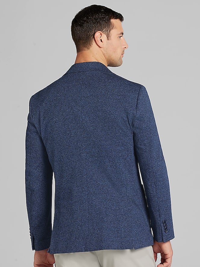 Report Collection Modern Fit Textured Knit Sport Coat