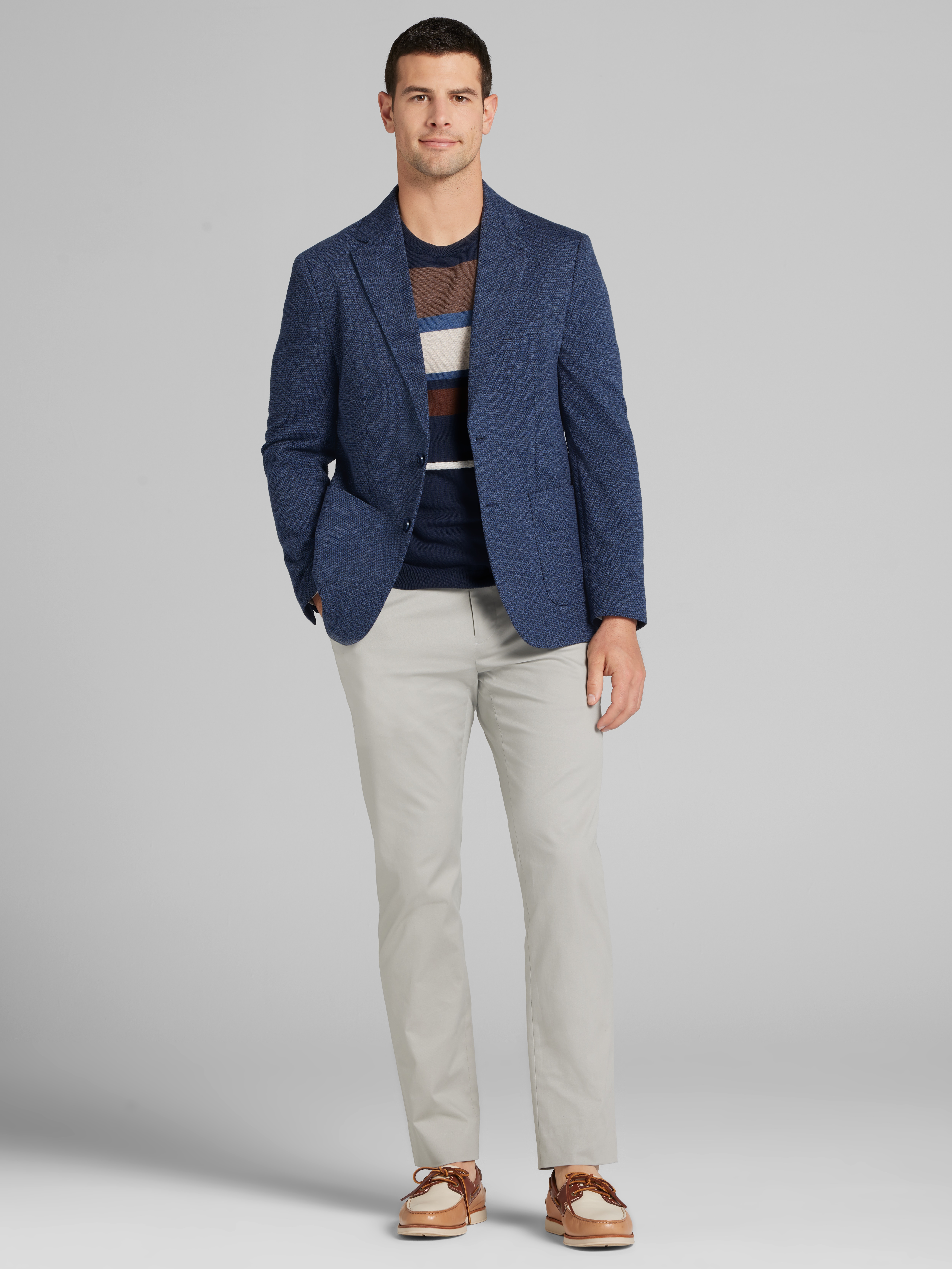 Modern Fit Textured Knit Blazer