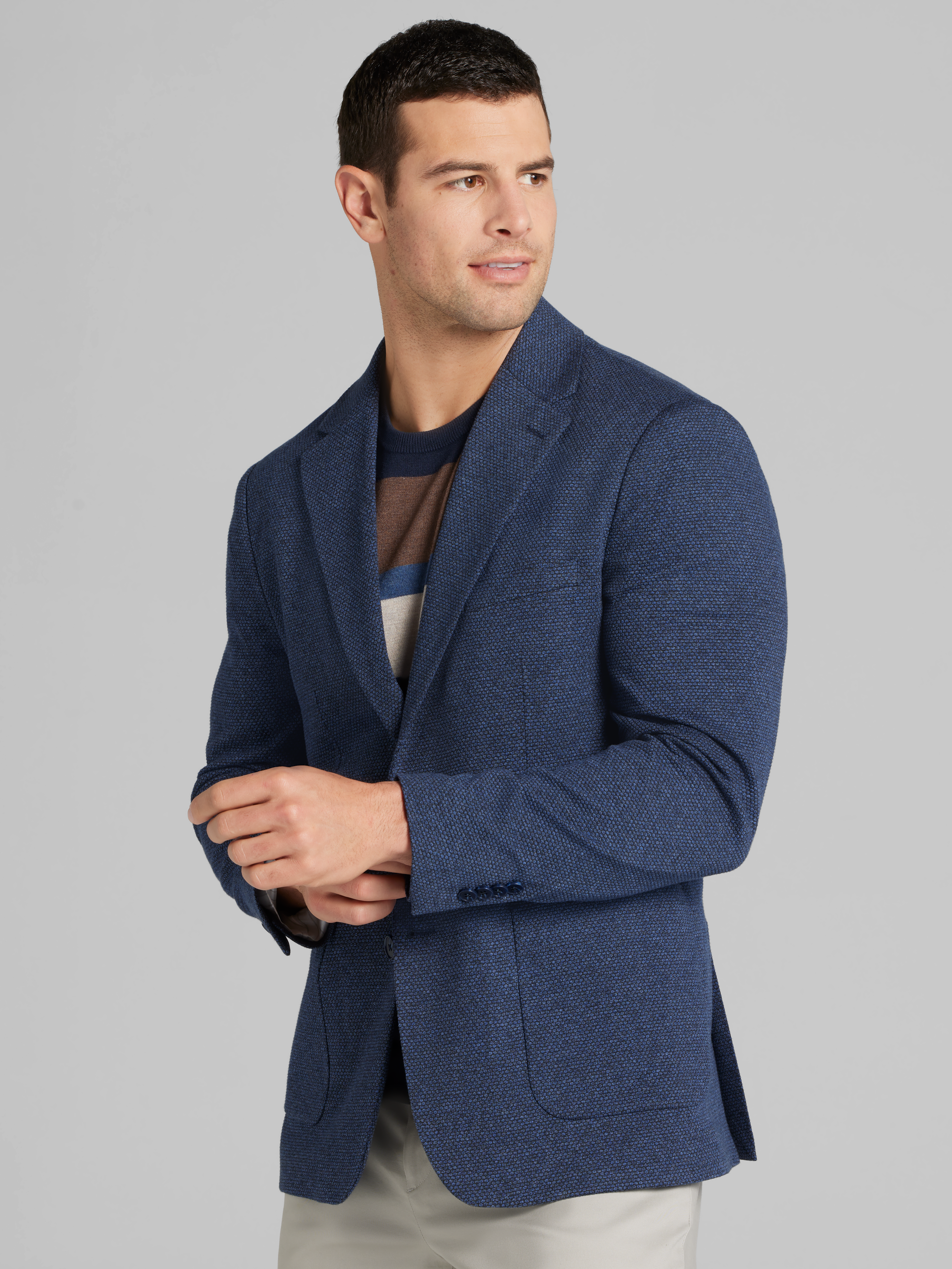 Modern Fit Textured Knit Blazer