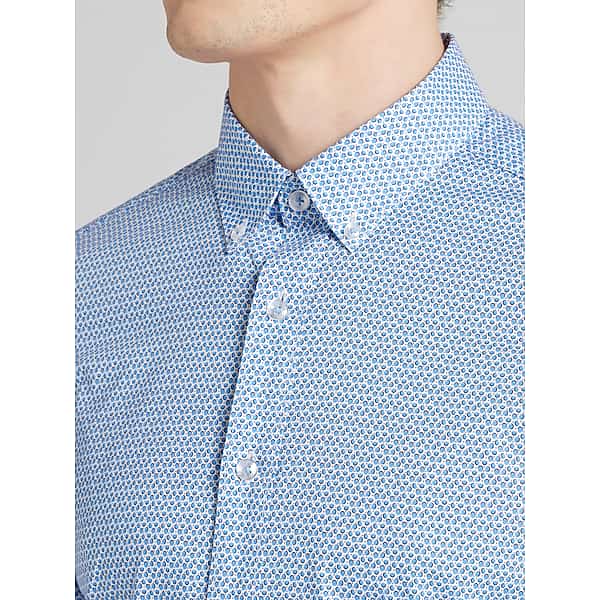 Paisley & Gray Men's Slim Fit Button Up Shirt Light Blue - Size: Large TMW6BVN30093