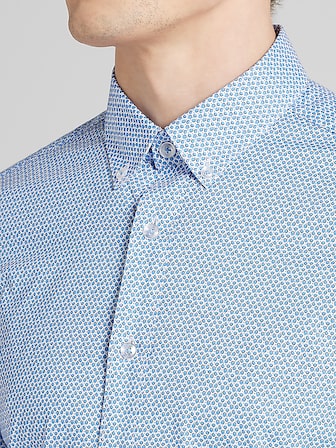 Slim Fit Micro Cross 4-Way Super Stretch Button Up Shirt