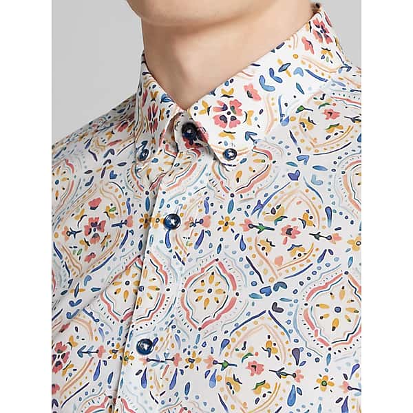 Paisley & Gray Men's Slim Fit Button Up Shirt White - Size: XL TMW6BVU40010