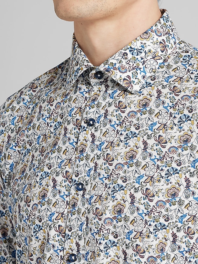 Paisley & Gray Men's Slim Fit Button Up Shirt , Med Blue