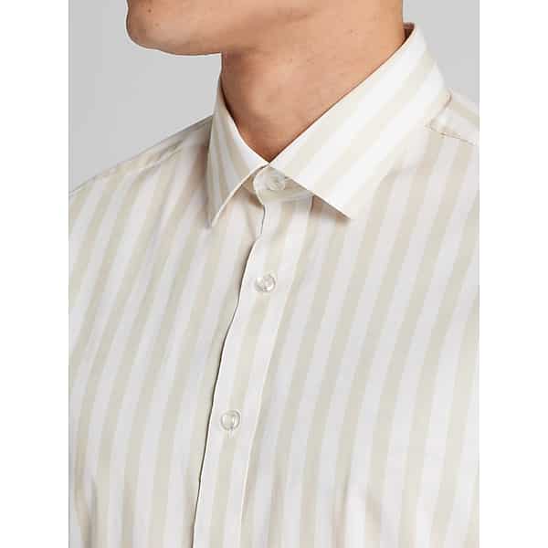 Paisley & Gray Men's Paisley & Amp; Gray Slim Fit Button Up Shirt Tan - Size: XXL TMW6BW150005