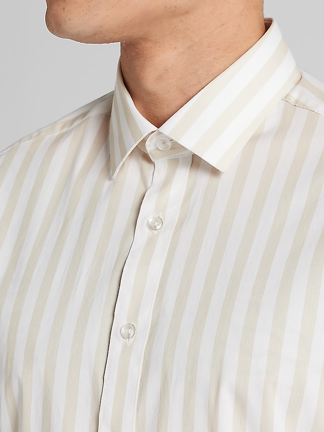 Paisley & Gray Big & Tall Men's Slim Fit Button Up Shirt , Tan