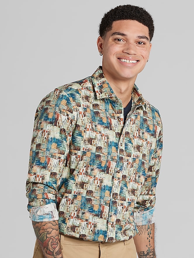 Paisley &Amp; Gray Slim Fit Button Up Shirt