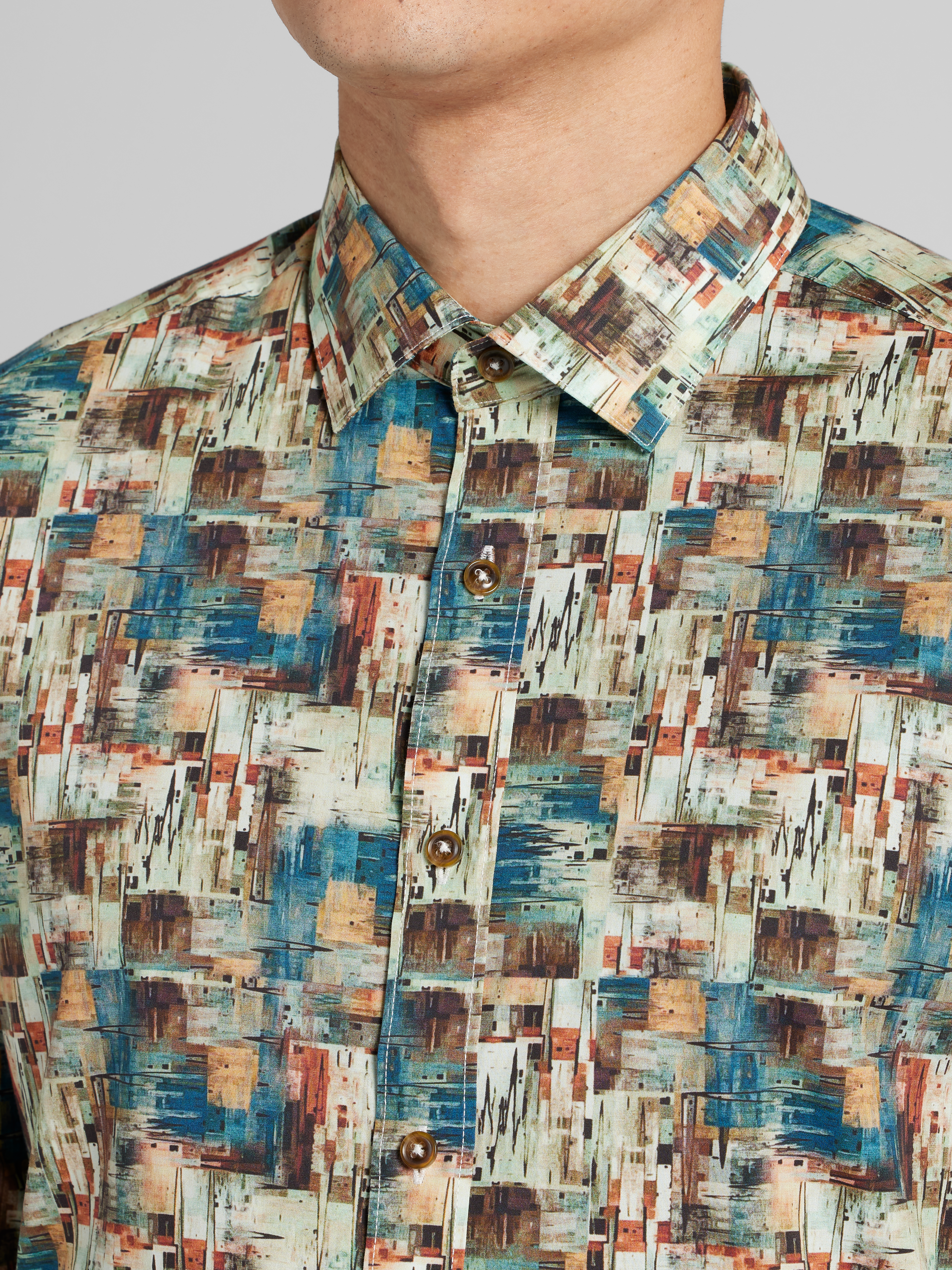 Slim Fit Streak Button Up Shirt