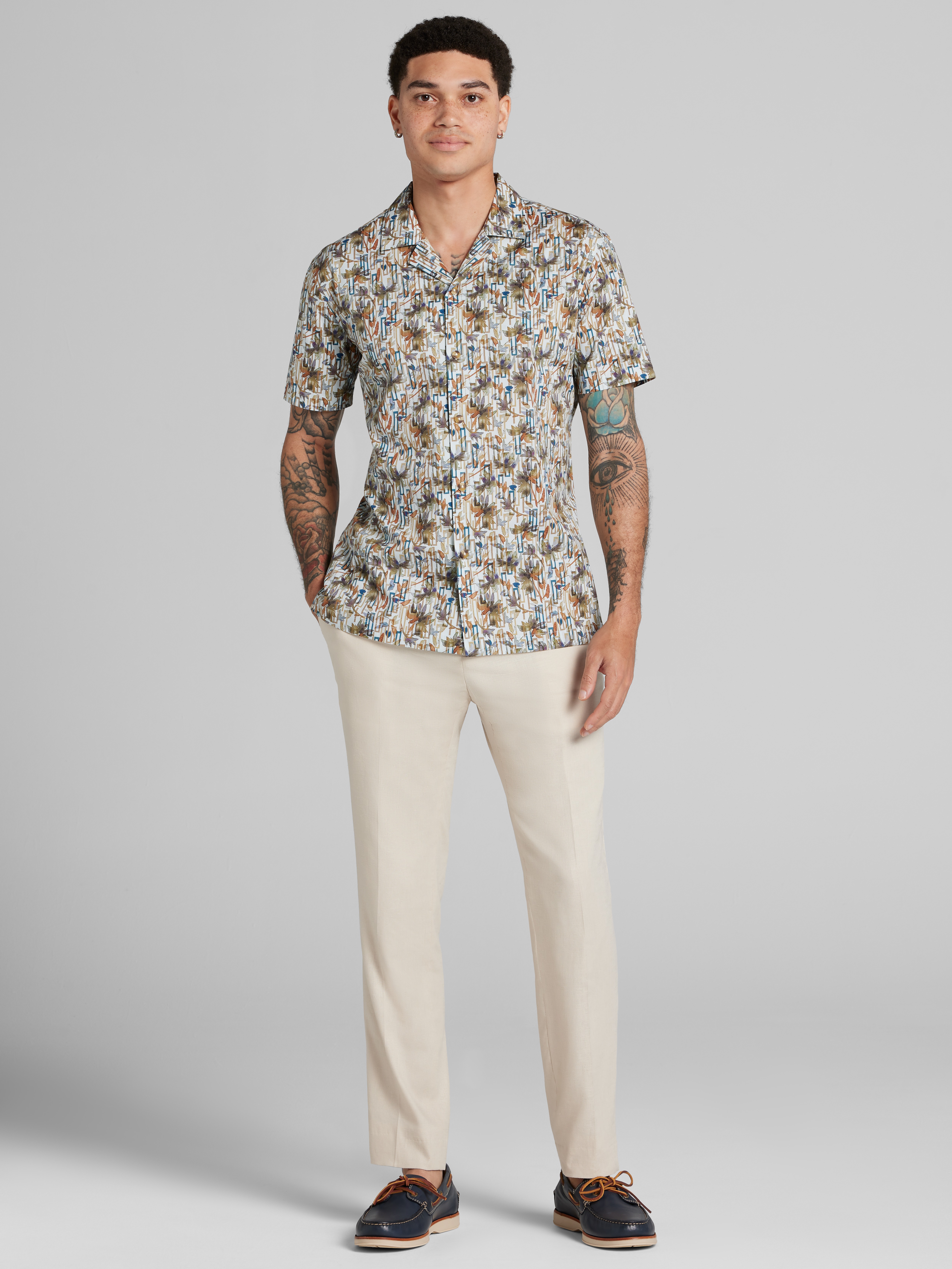 Slim Fit Camp Shirt