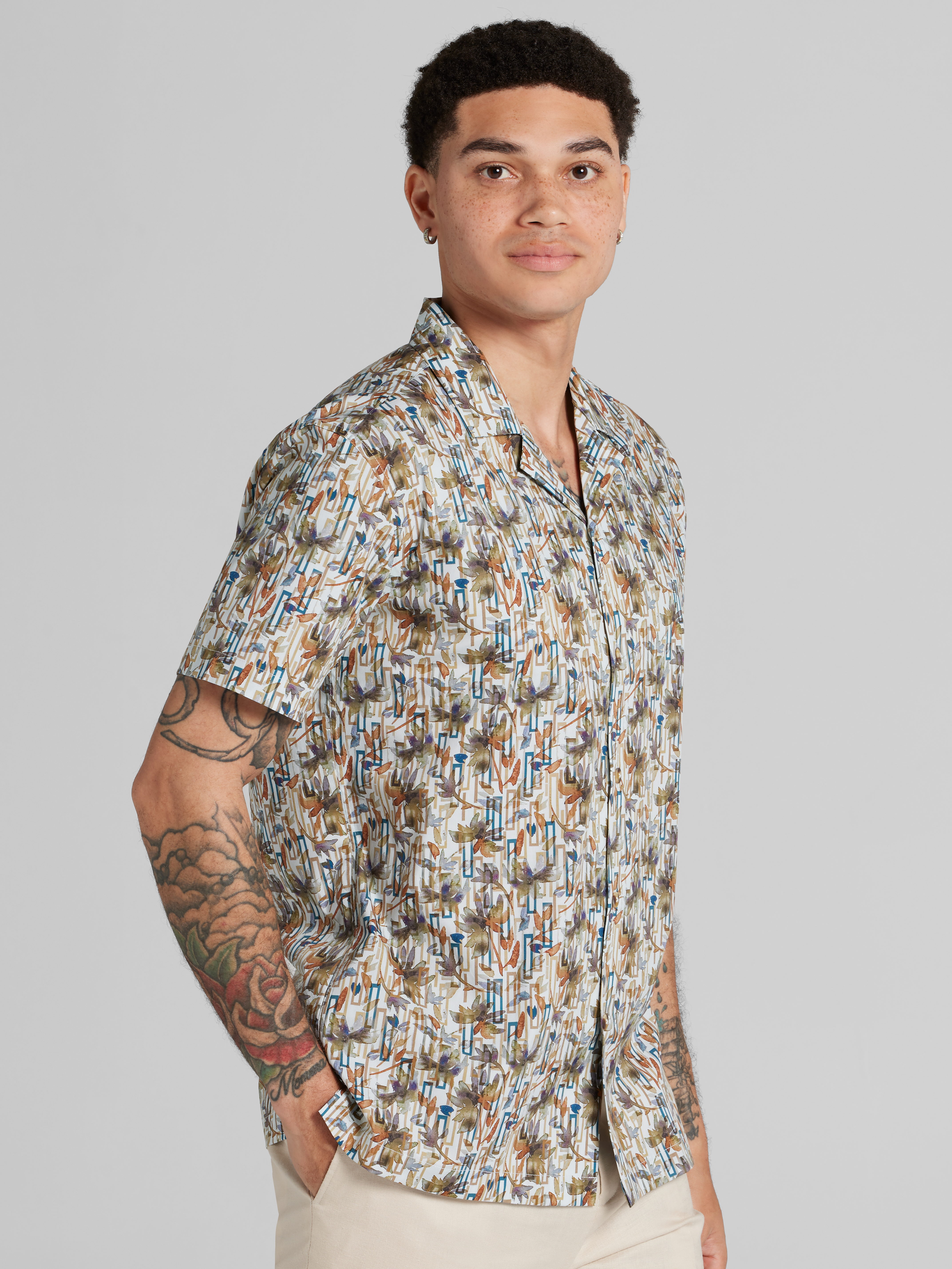Slim Fit Camp Shirt