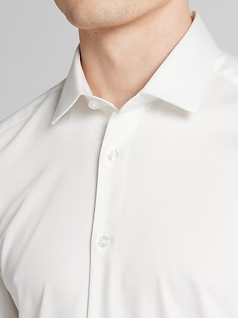 Modern Fit Linen Blend Button Up Shirt