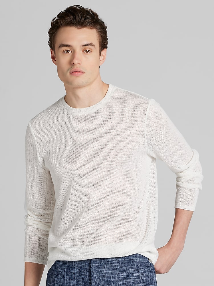 Paisley & Gray Mesh Knit Crewneck Sweater | Sweaters | Men's