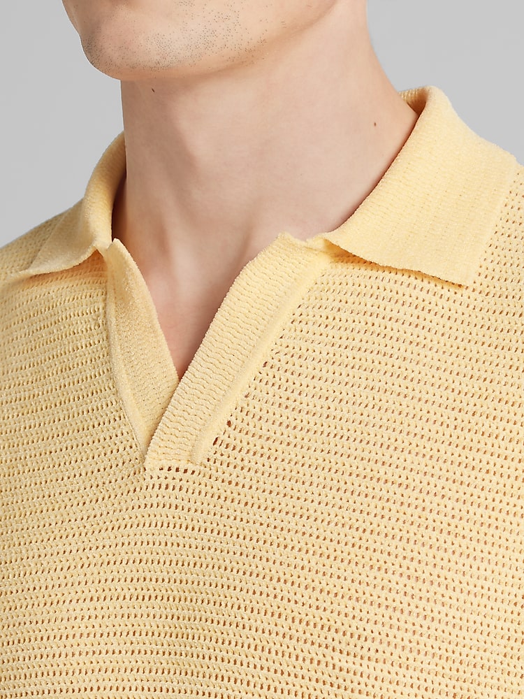 Paisley & Gray Slim Fit Chenille Johnny Collar Polo | Polo