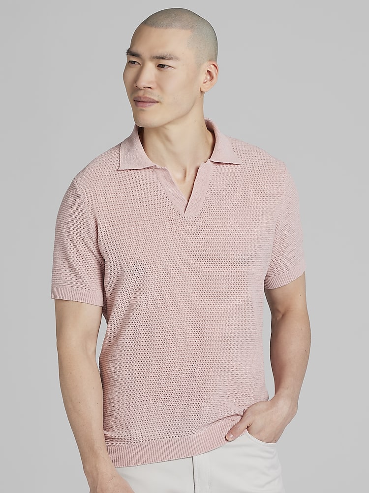 ファッション人気ブランドランキング Fit Slim Gray & Paisley Chenille Polo | Polo Collar Johnny トップス