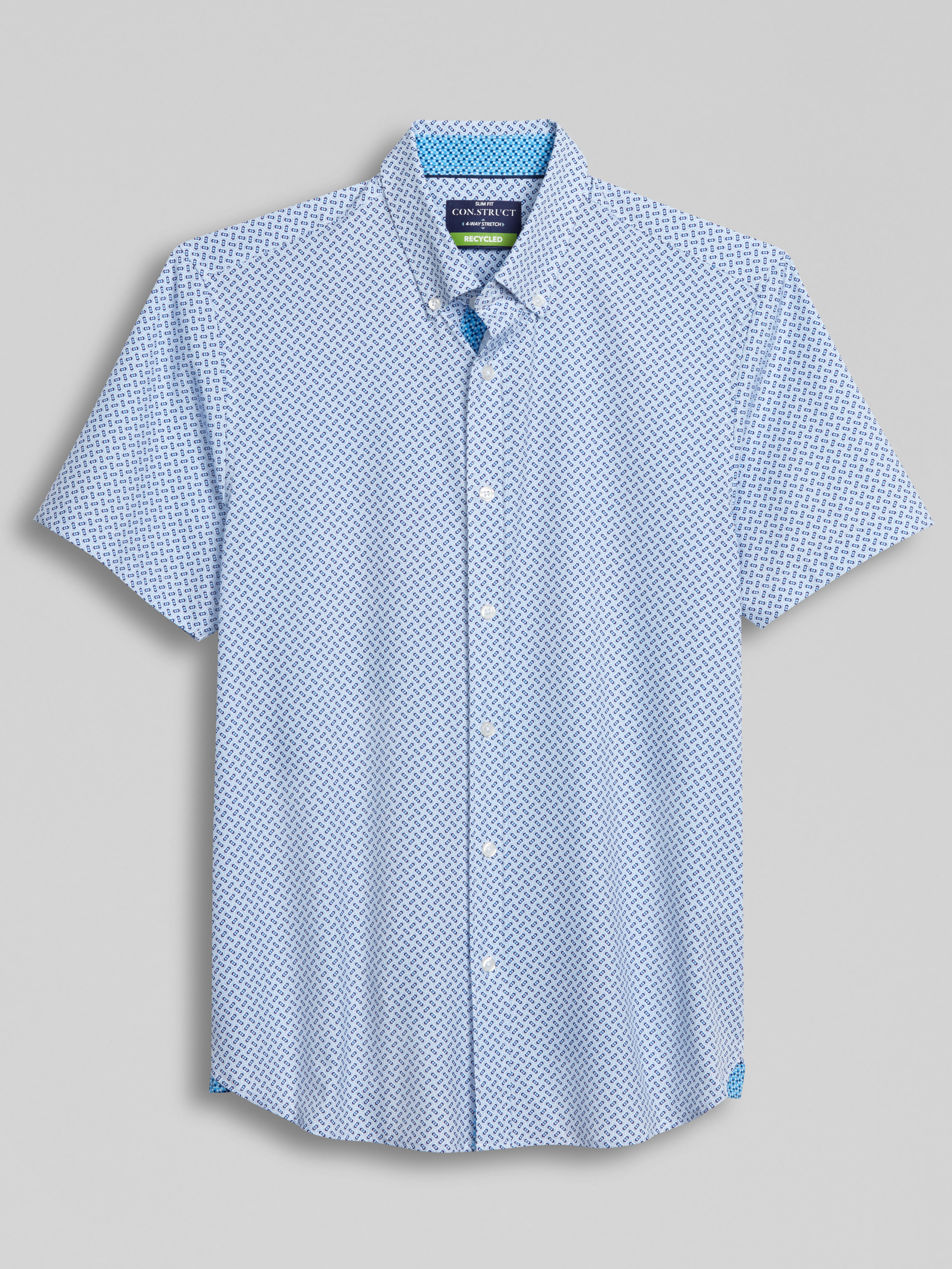 Slim Fit Performance 4-Way Stretch Short Sleeve Button Up Shirt